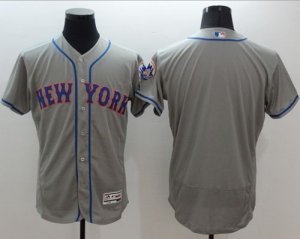 New York Mets Blank Grey Flexbase Authentic Collection Stitched Baseball Jersey