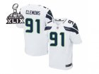 2015 Super Bowl XLIX Nike jerseys seattle seahawks #91 clemons white[Elite]