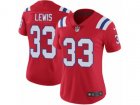 Women Nike New England Patriots #33 Dion Lewis Vapor Untouchable Limited Red Alternate NFL Jersey