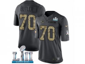 Men Nike New England Patriots #70 Adam Butler Limited Black 2016 Salute to Service Super Bowl LII NFL Jersey