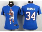 Nike Women Buffalo Bills #34 Thomas Blue Portrait Fashion Game Jersey