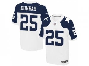 Nike Dallas Cowboys #25 Lance Dunbar White Thanksgiving Jerseys(Elite)