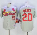 Men St Louis Cardinals #20 Lou Brock Grey Cool Base Stitched MLB Jersey