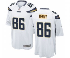 Men\'s Nike San Diego Chargers #86 Hunter Henry Game White NFL Jersey