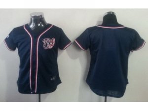 MLB Women Washington Nationals Blank Blue Jerseys