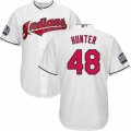 Youth Majestic Cleveland Indians #48 Tommy Hunter Authentic White Home 2016 World Series Bound Cool Base MLB Jersey