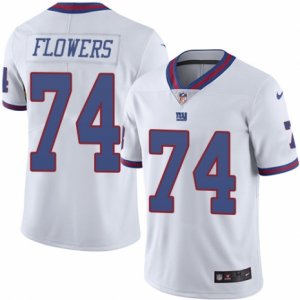 Youth Nike New York Giants #74 Ereck Flowers Limited White Rush NFL Jersey