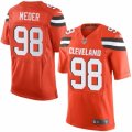 Mens Nike Cleveland Browns #98 Jamie Meder Limited Orange Alternate NFL Jersey