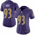 Women's Nike Baltimore Ravens #93 Lawrence Guy Limited Purple Rush NFL Jersey