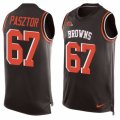 Mens Nike Cleveland Browns #67 Austin Pasztor Limited Brown Player Name & Number Tank Top NFL Jersey