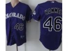 MLB Colorado Rockies #46 Hammel Purple Jerseys