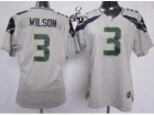 2015 Super Bowl XLIX Nike Women NFL Seattle Seahawks #3 Wilson Grey Jerseys