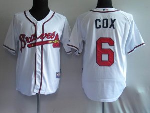 MLB Jerseys Atlanta Braves #6 Cox White