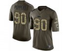 Mens Nike Carolina Panthers #90 Julius Peppers Limited Green Salute to Service NFL Jersey