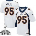 Nike Denver Broncos #95 Derek Wolfe White Super Bowl XLVIII NFL Jersey(2014 New Elite)