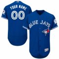 Mens Majestic Toronto Blue Jays Customized Royal Blue Flexbase Authentic Collection MLB Jersey