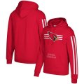 Arizona Cardinals Mitchell #& Ness Three Stripe Pullover Hoodie Cardinal