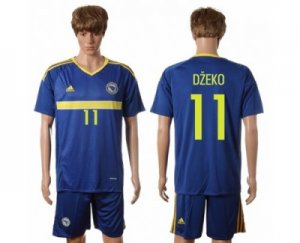 Bosnia Herzegovina #11 Dzeko Home Soccer Country Jersey