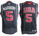 nba jersey usa #5 marbury blue[marbury]