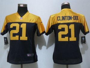 Women Nike Green Bay Packers #21 Clinton-Dix Navy Blue Alternate Jerseys