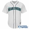 Mens Seattle Mariners Majestic Blank White Home Cool Base Jersey