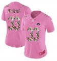 Nike Jets #33 Jamal Adams Pink Camo Fashion Women Limited Jersey