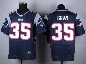 Nike New England Patriots #35 Jonas Gray Blue Jerseys(Elite)