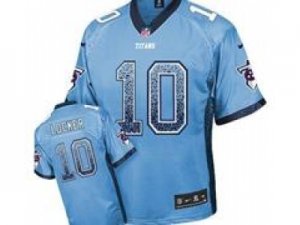 Nike Tennessee Titans #10 Jake Locker Light Blue Jerseys(Elite Drift Fashion)