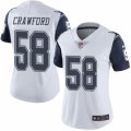 Women's Nike Dallas Cowboys #58 Jack Crawford Limited White Rush NFL Jersey