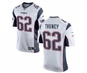 Mens Nike New England Patriots #62 Joe Thuney Game White NFL Jersey