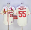 MLB Men St. Louis Cardinals #55 Stephen Piscotty Cream Cool Base Stitched Jersey