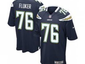 Nike NFL San Diego Chargers #76 D.J. Fluker Blue Jerseys(Game)