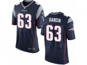 Mens Nike New England Patriots #63 Antonio Garcia Elite Navy Blue Team Color NFL Jersey