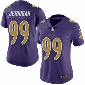 Women\'s Nike Baltimore Ravens #99 Timmy Jernigan Limited Purple Rush NFL Jersey