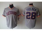 mlb jerseys detroit tigers #28 fielder grey[2012]