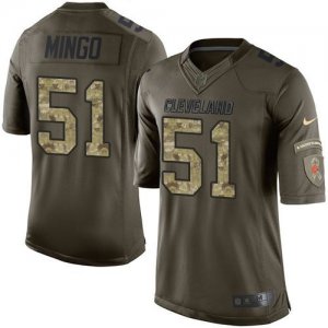 Nike Cleveland Browns #51 Barkevious Mingo Green Salute to Service Jerseys(Limited)