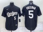 Dodgers #5 Freddie Freeman Black Nike Turn Back The Clock Cool Base Jersey
