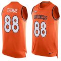 Nike Denver Broncos #88 Demaryius Thomas Orange Team Color Men Stitched NFL Limited Tank Top Jersey