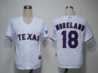 MLB Texas Rangers #18 Moreland white[Cool Base]