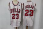 Bulls #23 Michael Jordan White Hardwood Classics Jersey