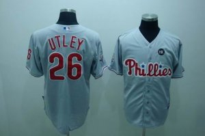 mlb philadelphia phillies #26 utley grey