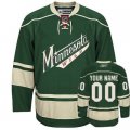 Customized Minnesota Wild Jersey M Green Third Man Hockey