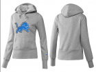 Women Detroit Lions Logo Pullover Hoodie-038