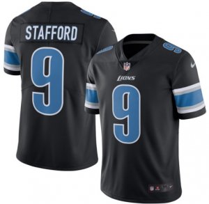 Mens Detroit Lions #9 Matthew Stafford Nike Black Color Rush Limited Jersey