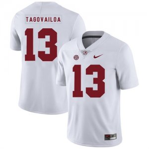 Alabama Crimson Tide #13 Tua Tagovailoa White 2018 College Football Jersey