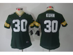 Nike Women Green Bay Packers #30 John Kuhn Green Jerseys