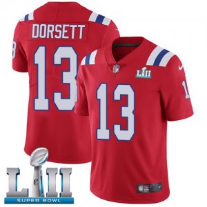 Nike Patriots #13 Phillip Dorsett Red Alternate 2018 Super Bowl LII Vapor Untouchable Limited Jersey