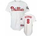 Philadelphia Phillies 8 Victorino Youth 2009 WHITE锛?ED STRIP锛