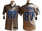 Nike NFL Indianapolis Colts #87 Reggie Wayne Grey Jerseys(Shadow Elite)