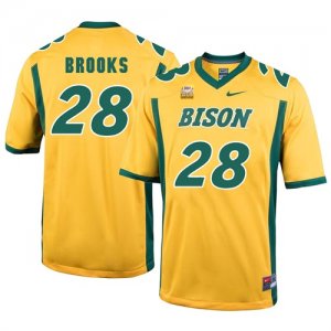 North Dakota State Bison 28 Ty Brooks Gold College Football Jersey